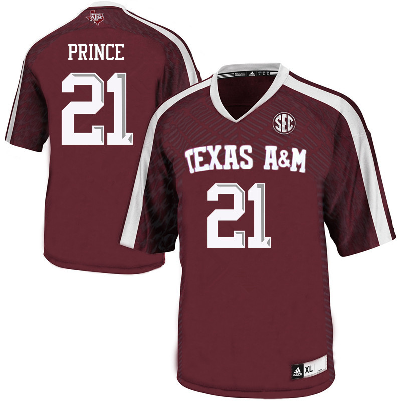 Men #21 Deneric Prince Texas A&M Aggies College Football Jerseys Sale-Maroon - Click Image to Close